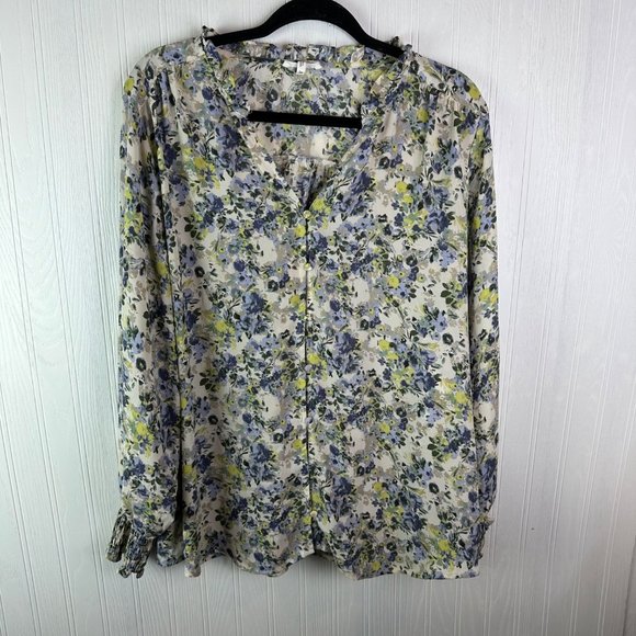 Maurices Womens Plus size Floral Blouse size 1X - Picture 1 of 6